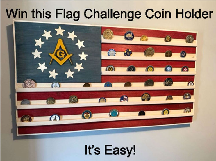 American Flag Challenge Coin Holder